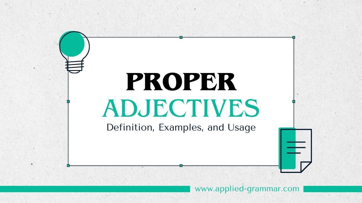 Proper Adjectives