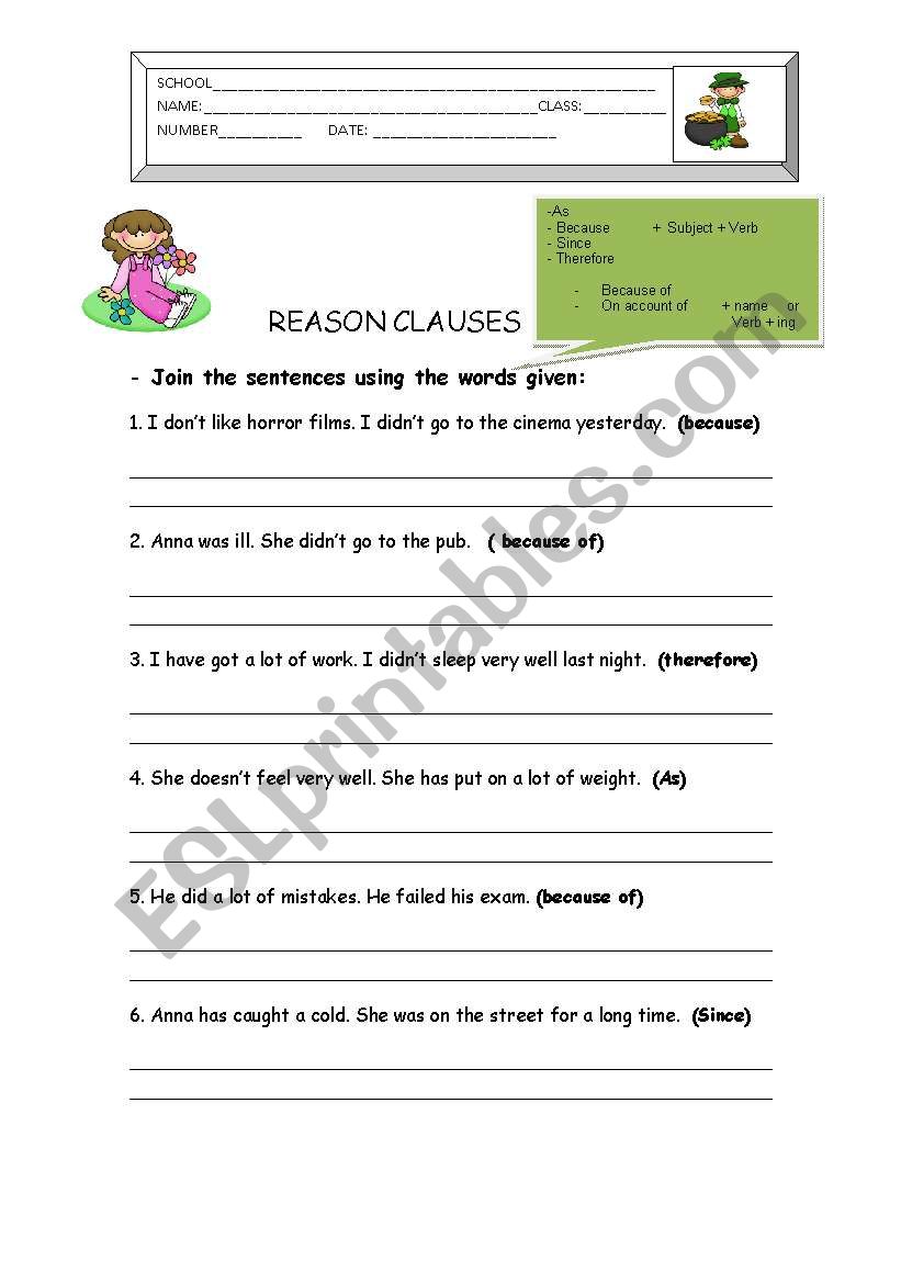 clauses of reason